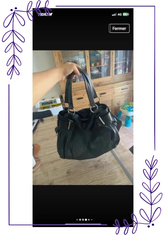 Gran bolso de mano de cuero – photo 4